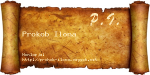 Prokob Ilona névjegykártya